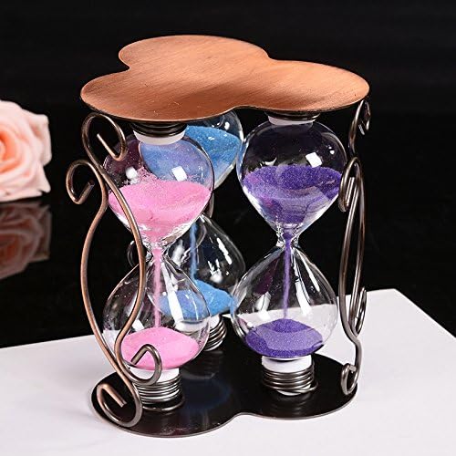 Plum blossom hourglass 3 in 1 creative craft ornaments simple home sand hour ornaments hourglass timer , 135*110*110mm