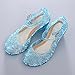 Vokamara Princess Girls Sandals Jelly Mary Jane Dance Party Cosplay Shoes for., Blue, 11 Little Kid