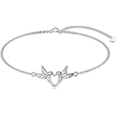 LWXIE Diamond Hummingbird Bracelet for Women 925 Sterling Silver Hummingbird Bracelets with Lab Grown Diamond Jewelry Gifts for Mom Wife Daughter Girlfriend Sister Friend