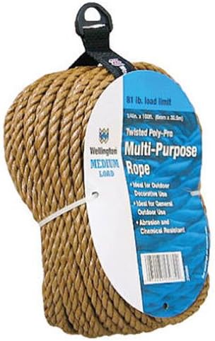 LEHIGH GROUP 25660 LEHIGH GROUP 25660 Twisted Poly-Pro Multi-Purpose Rope, 1/4 in. x 100 ft.
