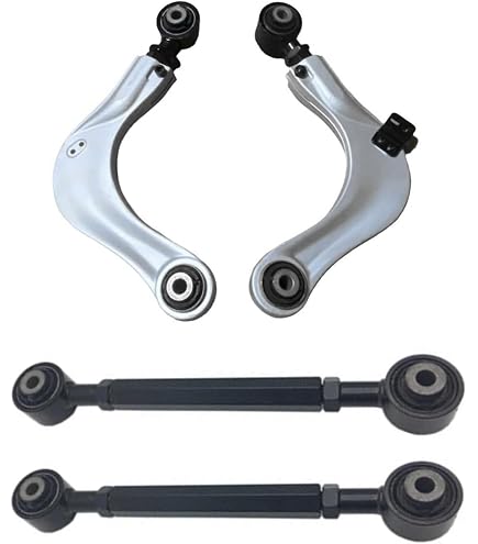 WUTONG 1 Pair Red Adjustable Rear Camber Arms Kit For Honda Accord 2018-2022 – Alloy Steel, +/-3 Degree Range, 6-Month Warranty