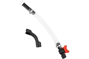 AECSZE Racing Fuel Jug Hose with Ball Valve Shut off & Bender, 15 Inch Fuel Filler Hose Spout Replacement for 5/5.5 Gallon Vp, Lc2, Scribner, Jegs Gas Cans & Racing Fuel Jugs, Upgrade Racing Fuel Hose