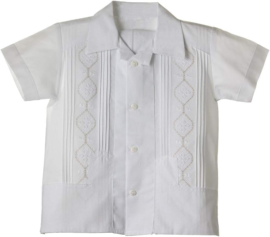 Boys Guayabera Shirt, Boys Baptism Guayaberas, Style Cap 801