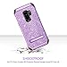 GUAGUA Galaxy S9 Plus Case Kickstand Slim Glitter Sparkly 2 in 1 Hybrid Hard PC Cover with Bling Faux Leather Girls Women Shockproof Protective Tough Phone Case for Samsung Galaxy S9 Plus(2018) Purple