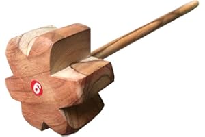 Brown Wooden Ravi Churner Mixer - Small, Mathani, Ravai Beater