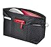 Vercord Handbag Purse Tote Pocketbook Organizer Insert Zipper Closure 11 Pockets, Black Dots L
