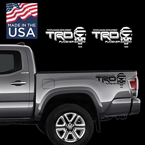 Toyota TRD Car Truck SUV Off-Road 4x4 Racing PUNISHER EDITION USA Flag Decal Vinyl Stickers