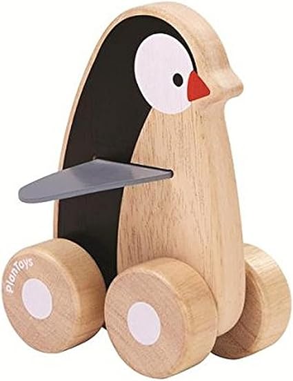 PlanToys Wooden Penguin Wheelie Push 