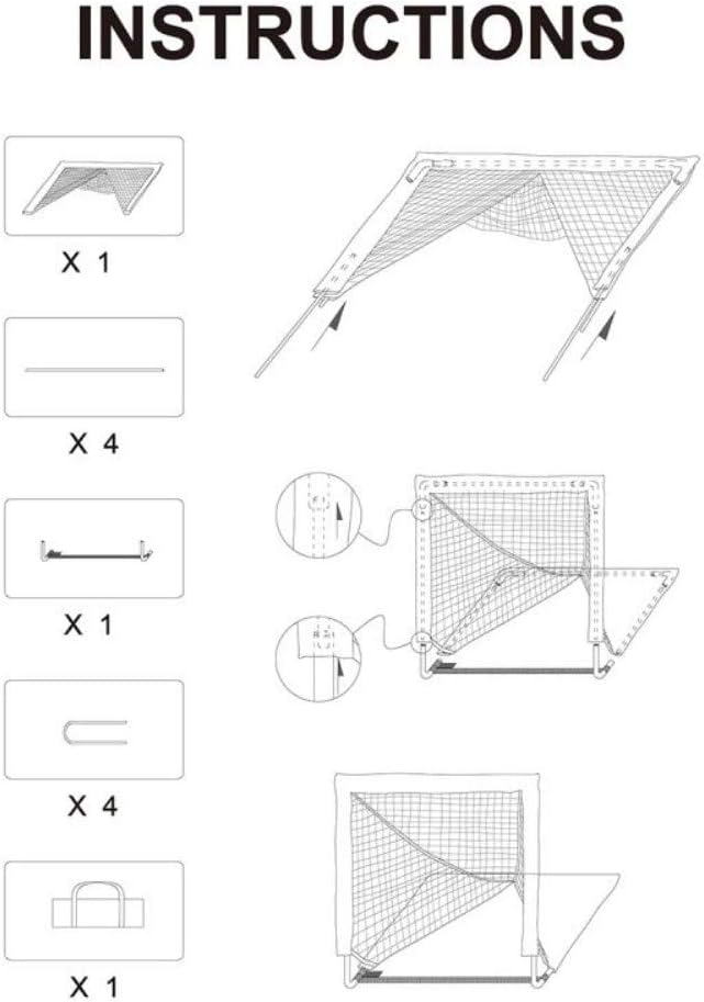 Jlong Sports Street Hockey Goal, All Purpose Steel Hockey Net, Sports Barrier Net, Backyard Soccer Hockey Goals Game, All Weather Durable Outdoor Goal : Sports & Outdoors