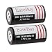 EaseBuy 2pcs 16340 Lithium Batteries CR123A Rechargeable Batteries Camera Batteries with 16340 Battery Charger