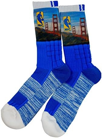 Golden State Warriors Golden Gate Bridge City Scape Socks (Medium &amp; Large Available) (Large 10-13)