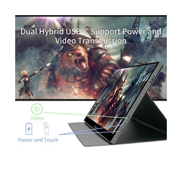 WIMAXIT-14-Inch-Touch-Portable-Monitor19201080-Full-HD-IPS-Extend-Computer-Display-Screen-with-98-sRGB-2-USB-C-Ports-400cdm2Mini-HDMI-Dual-Speaker-PC-Monitor-Include-Smart-Cover-for-Laptop-PC WIMAXIT 14 Inch Portable Monitor for Laptop,1920×1080 FHD IPS Touch Gaming monitor with 98% sRGB &2 USB C Ports, VESA…