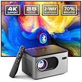 [2s Focus with Remote] PANSEBA 4K Projector, Native