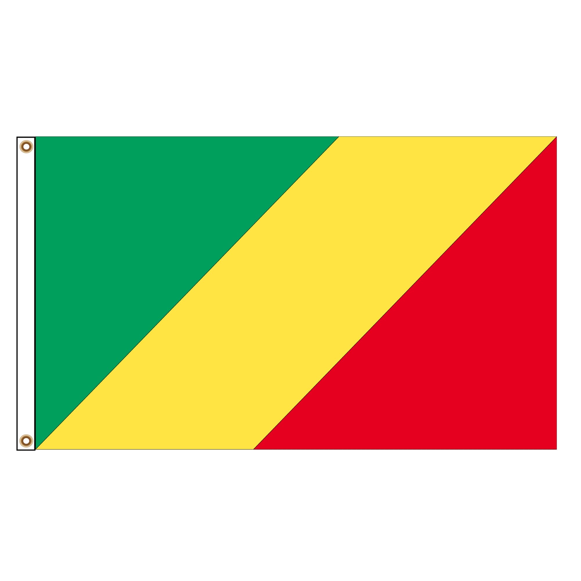 PinkDisplay Africa flag (Republic congo)3x5ft(90x150cm) eyelets and double stitches