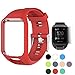 TUSITA Wristband for Tomtom Runner 2 3/Spark/Spark 3/Golfer 2/Adventurer, Replacement Silicone Band Strap Accessory (Red)