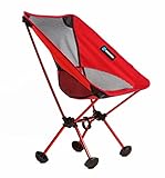 WildHorn Outfitters Terralite Portable Camp / Beach Chair (Supports 350 lbs) with TerraGrip Feet - Red