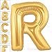 AFTERLOON® 40 Inch Giant Jumbo Helium Foil Mylar Alphabet Balloons for Graduation Anniversary Celebration Bridal Shower Wedding Birthday Party Decorations, Premium Quality, Matte Gold, Letter R