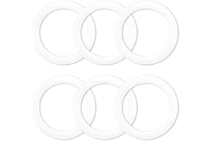 FIXLYFIDO 6 Pcs Gasket Seal Rings for Bialetti Moka Express Dama 6 Cups - Spare Food Grade Silicone Sealing Rings for Aluminium Stovetop Coffee Maker Pots (Better Than Rubber)