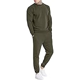 Uni Clau Men's Casual Tracksuit Athletic Sweatsuits Long Sleeve 2 Piece Outfit Running Jogging Sport Suit Sets