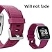 Sahiyeah Compatible Fitbit Versa Bands for Women Men Small Large, Unique Dot Pattern Adjustable Replacement Soft Durable Sport Strap with Metal Buckle Fitbit Versa Fitness Wristbands