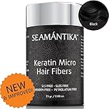 Hair Fibers Building Instantly Younger Look with Full, Thick Hair – Give Appearance of Instant Hair Growth – Conceal Male and Female Hair Loss for Immediate Anti Aging by SEAMANTIKA - .88 oz