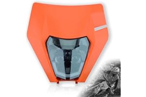 MCHMFG Universal Dirt Bike Headlight LED - Dirt Bike for Motorcross Motorcycle Enduro (Orange+Cold White DRL)