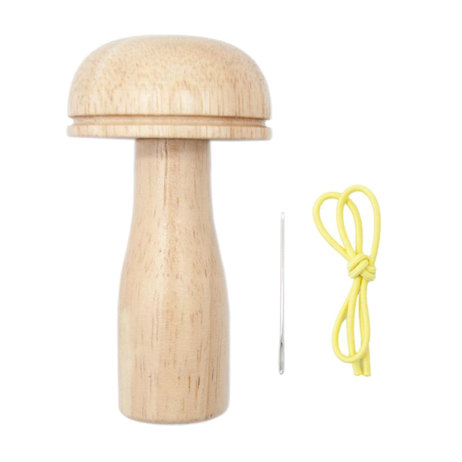 zalati Darning Mushroom Kits Wooden Tool with Strong Handle & Gradual Curvature for Sewing Threads Socks, Sweaters, Pants, Hats, Scarves