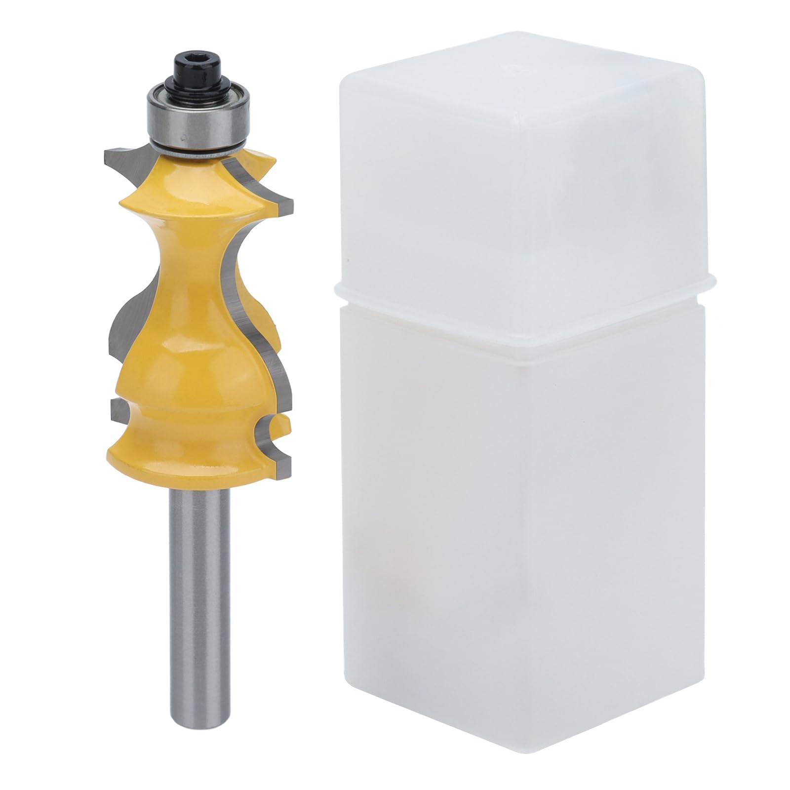 ANKROYU Architectural Molding Router Bit, Round-Over Cut, 8mm Shank, 28mm Cutting Diameter, 2 Flutes, Alloy Material