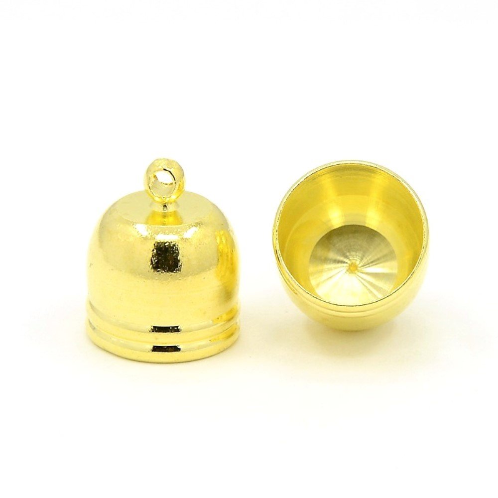 Bell End Cap Silver Tone Inner Diameter 10mm Jewelry Making End Caps