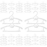 Baby Hangers for Nursery Closet 40 Pack Plastic Kids Clothes Hanger Space Saving Non Slip Extendable Toddler 11-14” Adjustable Hangers Heavy Duty Clothing Infant Hanger Bulk, White