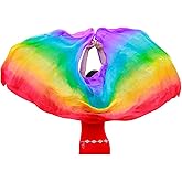 Nimiman Women 100% Real Silk Belly Dance Veils Dancing Hand Scarves Gradual Color Adult Size