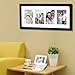 Adeco 4 Openings Decorative Black Wood Wall Hanging Collage Picture Photo Frame with White Mat - Made to Display Four 3.5x5 Photos