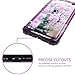 LONTECT for Galaxy S10 Plus Case Shockproof 3 in 1 Heavy Duty Hybrid Sturdy High Impact Protective Cover Case for Samsung Galaxy S10+ Plus 6.4 inch,Purple Flower/Black