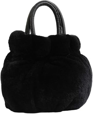 black fur crossbody bag
