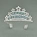 SWEETV Crystal Birthday Tiara Rhinestone Princess Crown Happy Birthday Crowns, Blue