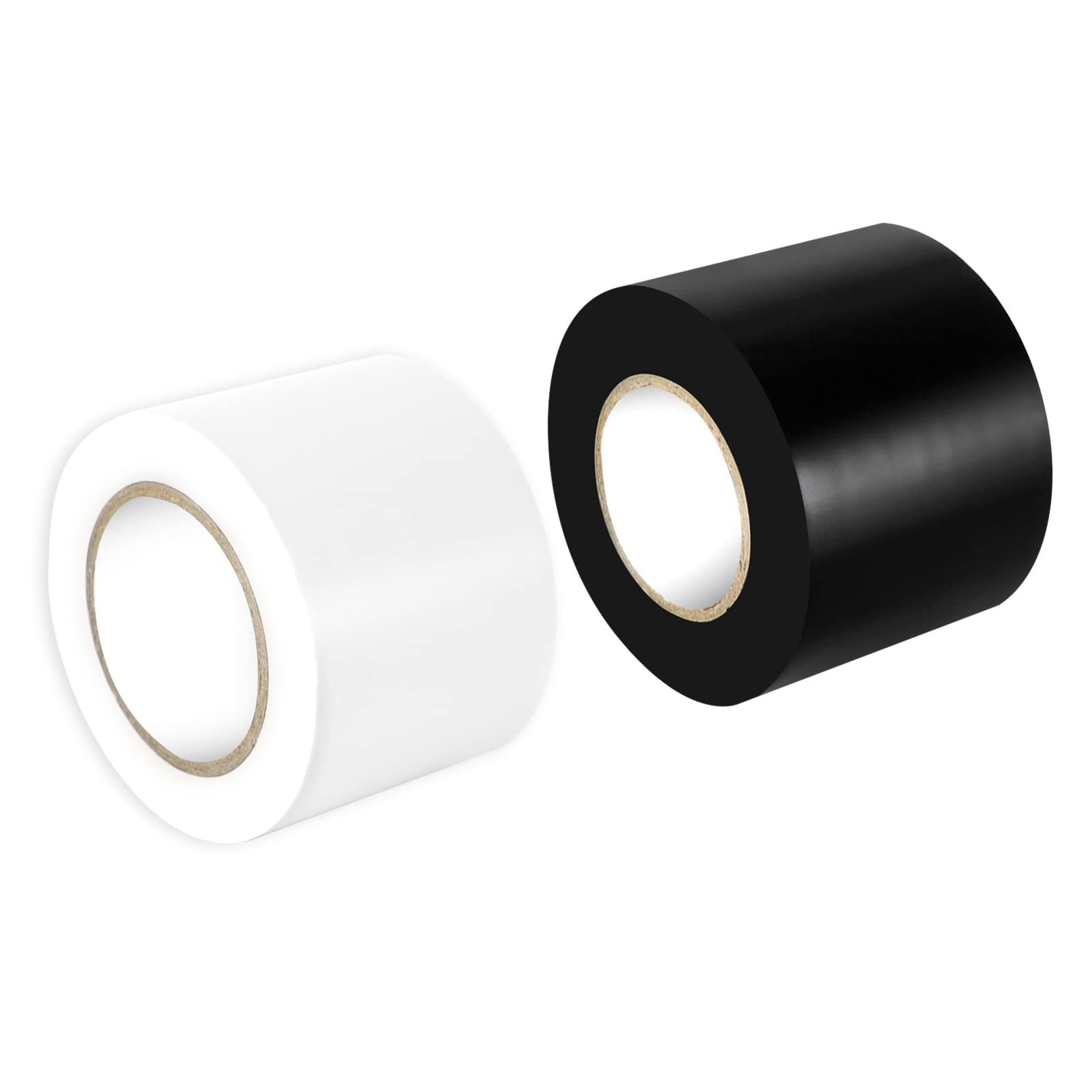 Maveek 2 Rolls Electrical Tape 50mm*15m Silicone Waterproof Repair Insulation Tapes, Black and White