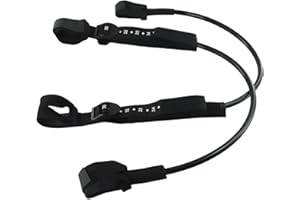 Heavy Duty Adjustable Windsurfing Harness Line 2-Pack Non-Slip PU Rope for Water Sports Surfing Equipment (28-34 inches)
