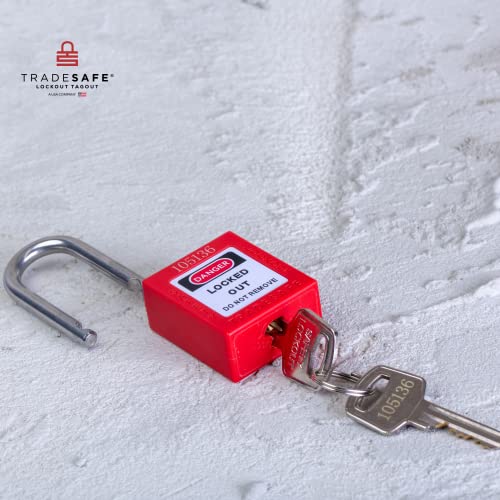 TRADESAFE Lockout Tagout Lock Set, Safety Padlocks Keyed Differently, 2