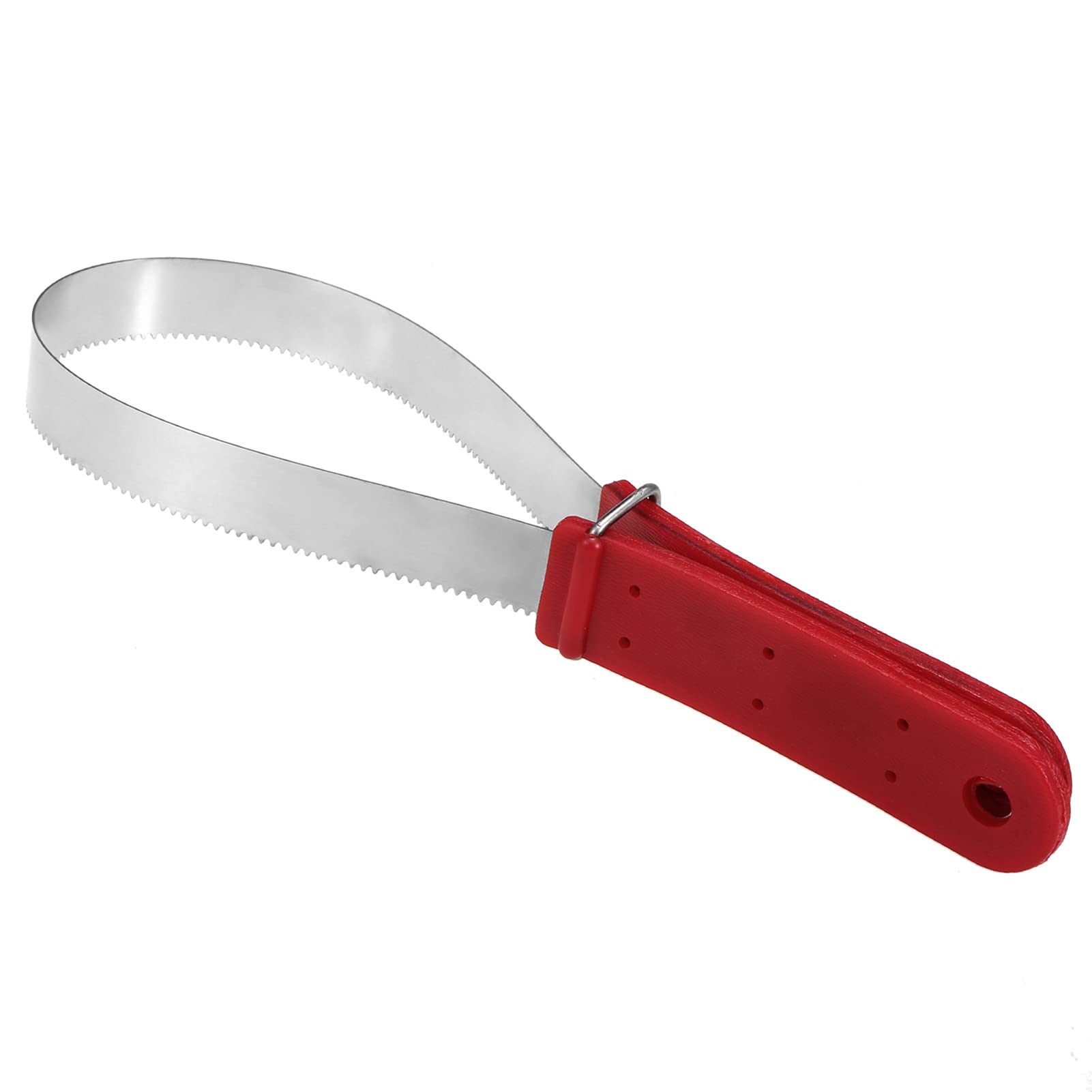 doorslay Stainless Steel Equine Sweat Scraper Horse Shedding Grooming Tool Horse Deshedding Cleaning Loop Tool Comfortable Grip Shedding Tool for All Dog Coat Types