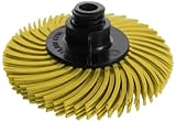 JoolTool 3M Scotch-Brite Yellow Radial Bristle Brush Assembled with Plastic Tapered Mandrel Hub, 4 Ply, 2