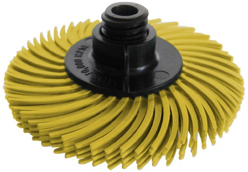 JoolTool 3M Scotch-Brite Yellow Radial Bristle Brush Assembled with Plastic Tapered Mandrel Hub, 4 Ply, 2