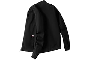 Leather Jackets for Men Vintage Classic Motorcycle Biker Jacket Zip Up Lightweight Outerwear Faux Flight Bomber Coat