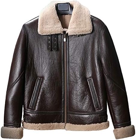 メンズ ムートンジャケット ショートバイクジャケット メンズ 冬用コート 厚手シープスキンコート Rafgroup