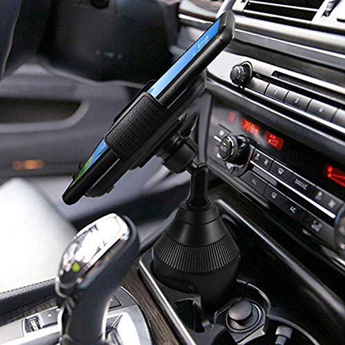 xxiaoTHAWxe New Universal Vehicle Car Truck 360 Degree Adjustable Car Cup Mount Cell Phone Holder Stand Cradle for Cell Phone iPhone Xs/XS Max/X/8/7 Plus/Galaxy for 3-6inch Phone Screen. Black