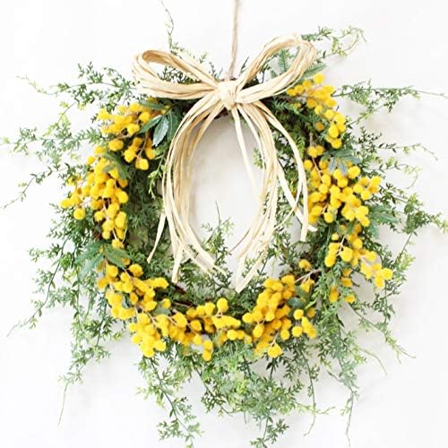 グランドグルー ミモザ リース 造花 玄関飾り ｌサイズ 公式通販 春リース