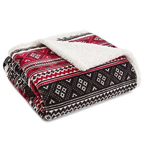 Eddie Bauer UltraPlush Collection Throw BlanketReversible Sherpa