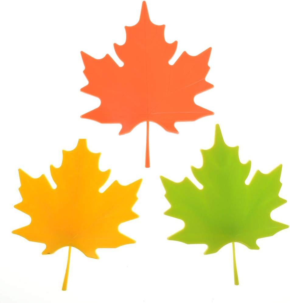 VEIREN 3pcs Safety Doorstop Creative Maple Leaf Anti-Pinch Door Stop Stopper for Baby Children Safety Guard Finger Protector Home Decor