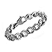 COOLMAN Skull Bracelet for Men NEW Gothic Punk Stainless Steel Link 8.5 inch