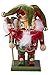 Clever Creations Red and Green Jester 7 Inch Traditional Wooden Nutcracker, Festive Christmas Décor for Shelves and Tables