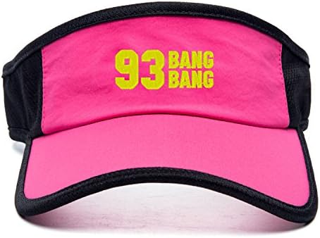 Bang Bang 93 Ariana Grande Embroidered 7 Sun Visor Hats Women's UV Sun Protection Pink